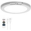 Yafido Plafoniera LED da Soffitto con Sensore di Movimento, Lampada Ricaricabile via USB 5000mAh Senza Fili con Telecomando, Luce Rotonda Dimmerabile per Bagno, Garage, Cantina, Ø19 cm