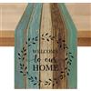Miuyunya Runner da Tavolo Moderno Lavabile 40x140 Runner Tavola Turchese Estate Vintage Impermeabile Marrone Ciano Verde Blu Tovaglia Rettangolari Decorazione per Picnic Feste Cucina Matrimoni