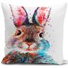 KUNQIAN Coniglio cuscino decorazione federa cuscino per il regalo delle donne. Pasqua Coniglio Cuscino Copricuscino Decorazione Esterna Casa Soggiorno Divano 40x40cm