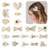 VelvetGlow Set di Fermagli per Capelli per Bambini, Fiocchi per Capelli Bambina da 2,4 Pollici, Fermagli Coperti, Decorazioni per Capelli Neonati, 20 Pezzi