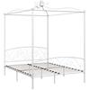 vidaXL - Himmelbett-Gestell Weiß Metall 160 x 200 cm