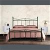 Somnus SANA Letto in Ferro Battuto Matrimoniale King Size per Rete Fuori Misura NIZZA da 160 a 180 cm e da 185 a 200 cm Prodotto Artigianale Vari Colori (Per Rete 180x200, Verde Anticato)