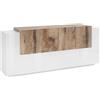 BS COM Madia 7 ante per Soggiorno Moderna 200x40/45x86cm - ZENITH
