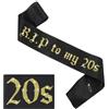 Ymapinc RIP to My 20s Birthday Decorations, 20th Birthday Custom Sash Witch Sash R.I.P 20th Death to My 20s Goodbye Prom Funeral Party Decor