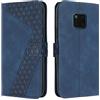 OKZone Cover per Huawei Mate 20 PRO, Custodia in PU Pelle per Huawei Mate 20 PRO, Custodia a Libro Protettiva Folio Portafoglio con Chiusura Magnetica e Slot per Carte Wallet Case Flip Cover (Blu)