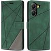 SONWO Cover per Xiaomi Poco X7 PRO, Flip Custodia in PU Pelle, Cover a Libro Portafoglio con Slot per Schede e Supporto Stand per Xiaomi Poco X7 PRO, Verde