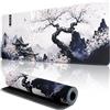 Yimomoyi Tappetino Mouse XXL, 900x400x3mm Tappetino Gaming, Mouse Pad con Base in Gomma Antiscivolo, Impermeabile Mousepad, Tappetino Scrivania Grande con Bordi Cuciti (G)