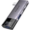 MOGOOD USB C Hub 5Gbps, 100W 4-Port USB C 3.0 Hub Wireless Multi USB Port Expander con Power Delivery e 5Gbps Data Transfer, USB C Splitter Multiport Adapter per Laptop, PC Desktop, Chromebook, PS5