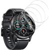 Jaavkkma 4 Pezzi Pellicola Protettiva per Honor Magic Watch 2 46mm Vetro Temperato, Durezza 9H/Senza Bolle, Protezione Schermo per Honor Magic Watch 2 46mm - HD Trasparente Vetro Temperato