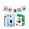 Fujifilm Kit Fotocamera Istantanea Fujifilm Instax Mini 12 Pastel Blue + Pellicole Fujifilm 2 confezioni da 10 pezzi (Macaron) + Cartoline Fotografiche