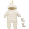 Generic Pagliaccetti per Bambina Natalizio Carino Tutine Calda Giacca da Neve da Ragazza Stampa di Divertente Peluche Jumpsuit per Neonati Bambino Warm Lined Pigiama/Tuta Invernali Caldi Costume per Sci