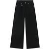 Caxndycing Baggy Jeans da uomo skater lunghi flared Streetwear Jeans alla moda Loose Fit Jeans Cargo Demin Pantaloni leggeri stretch Straight Pants Pantaloni larghi Pantaloni per il tempo libero, Nero