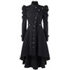 Nidddiv Abbigliamento da sci di fondo da donna, classico, cappotto gotico, giacca retrò, taglie forti, Nero , L
