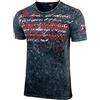 Baxboy Maglietta da uomo sbiadita, stile vintage, con scollo rotondo, a maniche corte, slim fit, design fashion B-118, antracite., L
