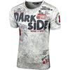 Baxboy Dark Side B-146 - Maglietta da uomo a maniche corte, scollo rotondo, stile vintage Rider Used Look, bianco, L