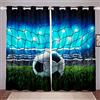 Loussiesd Tende da calcio per ragazze ragazzi bambini sport tema finestra drappeggio palla da calcio trattamenti finestra sala giochi competitivi tenda finestra W66*L90