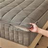 ZHAIJYLI Fodera per Materasso Singolo 70/80x190 Personalizzabile Coprimaterasso con Cerniera Trapuntata Cinque Lati Lenzuolo Copri Proteggi Materasso Topper Matrimoniale Lavabile Rivestimento (90x200+20cm,Gray