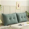 DSAoTeng Cuscino per testiera in velluto, grande, con copertura rimovibile, morbido, per letto, divano, tatami, imbottitura in cotone PP, per camera da letto, dormitorio, divano (verde, 70 x 60 x 18 cm)