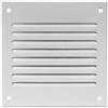 ABOUT VENT 100x100mm Griglia di Ventilazione in Acciaio Bianco con Zanzariera - Griglie di Aerazione in Metallo