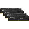 Kingston Technology FURY 128 GB 5200 MT/s DDR5 CL40 DIMM (Kit da 4) Beast Black XMP