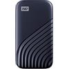 Western Digital WD 2 TB My Passport SSD portatile con tecnologia NVMe, USB-C, fino a 1.050 MB/s in lettura, fino a 1000MB/s in scrittura - Blu