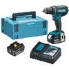 Makita Trapano avvitatore portatile 18V 2x3.0Ah in Mbox (DDF482RFJ)
