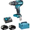 Makita Kit Trapano avvitatore con percussione LXT® (DHP485RTJ)