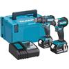 Makita DLX2283TJ Bundle Trapano avvitatore DHP485 + Avvitatore ad impulsi DTD153 + 2 batterie da 5.0Ah