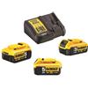 DeWALT DCB115P3-QW STARTER KIT 18V 3 BATTERIE 5.0 AH E CARICABATTERIE DCB115P3-QW