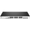 D-Link switch di rete Gestito L2 Gigabit Ethernet (10/100/1000) Supporto Power over Ethernet (PoE) 1U Nero, Grigio