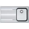 Franke Lavello Cucina 1 Vasca da Incasso con Gocciolatoio Sinistra Larghezza 86 Cm Materiale Acciaio Inox Serie Smart SRX 611-86 Satinato - 101.0356.801