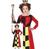 FIESTAS GUIRCA Costume da Regina di Cuori per bambina - Regina delle fiabe - Costumi per bambini - Età 5-6 Anni
