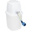 Relaxdays Tritaghiaccio Manuale per Granite, Tritura Ghiaccio con Manovella, Ice Crusher Cocktail e Drink, Bianco Blu