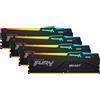 Kingston Technology FURY 128 GB 5200 MT/s DDR5 CL40 DIMM (Kit da 4 moduli) Beast RGB XMP