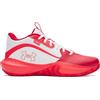 Under Armour Unisex UA Lockdown 7 Scarpe da Pallacanestro, Bianco Rosso Racer Rosso, 40 EU