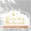 Frienda Decorazione per feste Eid Mubarak, 17,8 x 10,9 cm, centrotavola per Ramadan, Eid Al Adha, cartello in acrilico con luna, stella, Ramadan, Mubarak, cartelli da tavolo per la casa, forniture per Eid Al