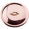 Baldassare Agnelli Pentole Agnelli Rame Liscio Stagnato a Mano Coperchio con Ponticello in Ottone, Rame, 18 cm