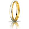 Unoaerre Fede Nuziale UNOAERRE Cassiopea Slim 3mm Oro giallo bianco Brillanti Promesse