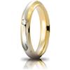Unoaerre Fede Nuziale UNOAERRE Cassiopea con diamante Oro giallo bianco Brillanti Promesse