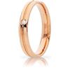 Unoaerre Fede Nuziale Unoaerre Lyra Oro rosa con diamante Brillanti Promesse