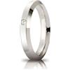Unoaerre Fede Nuziale Unoaerre Hydra con diamante Oro Bianco Brillanti Promesse