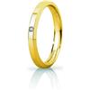 Unoaerre Fede Nuziale Unoaerre Hydra Slim con diamante Oro Giallo Brillanti Promesse