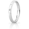 Unoaerre Fede Nuziale Unoaerre Hydra Slim con diamante Oro Bianco Brillanti Promesse