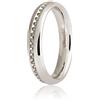 Unoaerre Fede Nuziale Unoaerre modello Infinito oro bianco con diamanti Collezione 9.0