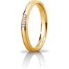 Unoaerre Fede Nuziale Unoaerre Orion slim 3 diamanti Oro giallo Brillanti Promesse