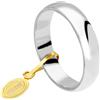 Unoaerre Fede Nuziale Unoaerre Oro bianco Larga 4 grammi