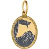 Gioielleria Lucchese Oro Medaglia Ciondolo da Battesimo Oro Giallo e Bianco GL100025