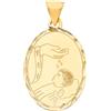 Gioielleria Lucchese Oro Medaglia Ciondolo da Battesimo Oro Giallo 221664