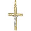 Gioielleria Lucchese Oro Croce da uomo in Oro Giallo e Bianco 803321713032
