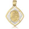 Gioielleria Lucchese Oro Medaglia Ciondolo da Battesimo Oro Giallo e Bianco 803321710090